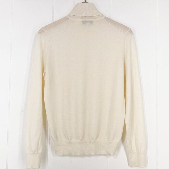 Tilley Merino Wool Turtleneck Sweater Stretch Layer * flaws * Size Medium Cream - Picture 7 of 16